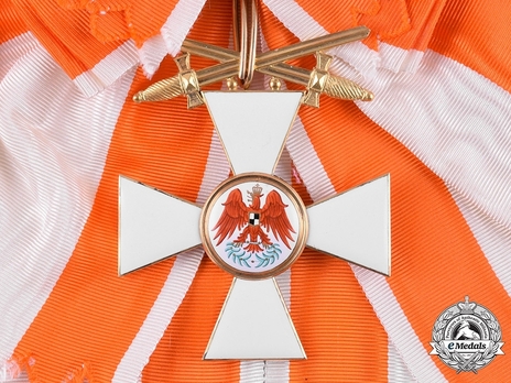 Order of the Red Eagle, Type V, Military Division, I Class Cross (swords on ring) Obverse