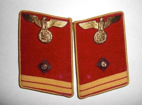 NSDAP Haupt-Arbeitsleiter Type IV Reich Level Collar Tabs Obverse