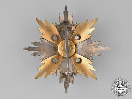 Order of Military Merit, Grand Cross Breast Star (with war decoration) Reverse