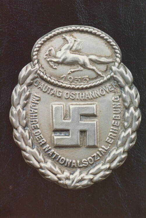 Gau+honour+badge+east+hannover%2c+in+silver