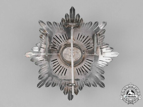 2nd Class Breast Star (white distinction) (with Fleur de Lys and Royal Crown) (Silver and Silver gilt) Reverse