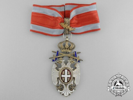 Order of the White Eagle, Type II, Military Division, II Class (with oak leaf) Obverse