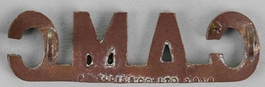 Army Medical Corps Other Ranks Shoulder Title Reverse