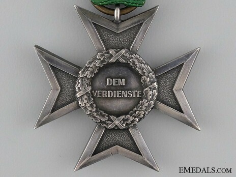 Order of the White Falcon, Type II, Civil Division, Silver Merit Cross (1878-1901 version) Reverse