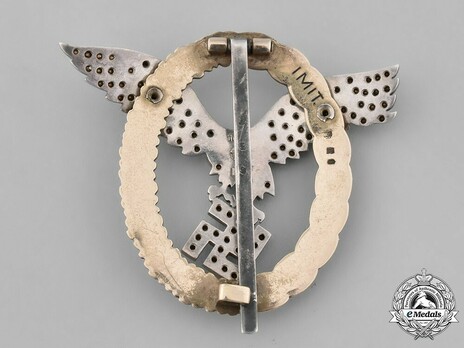Combined Pilot/Observer Badge (2nd Model), with Diamonds Reverse