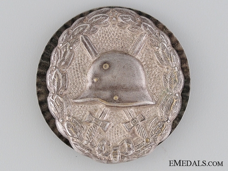 Wound Badge, in Silver (clamshell screwback) Obverse