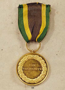 Merit Medal, Type II, in Gold Reverse