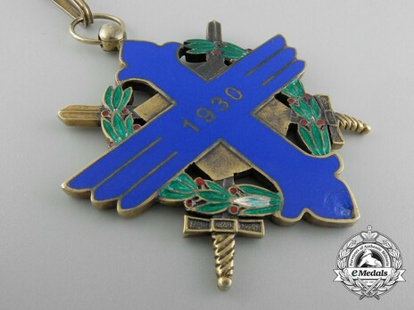 Order of Aeronautical Virtue, Type I, Military Division, Commander's Cross Reverse