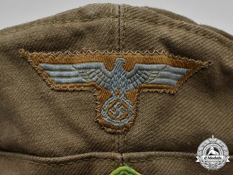 German Army Panzer Grenadier NCO/EM's Tropical Visored Field Cap M43 with Soutache Eagle Detail