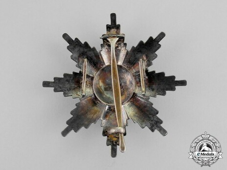 Order of the Star of Karageorg, Civil Division, I Class Breast Star Reverse