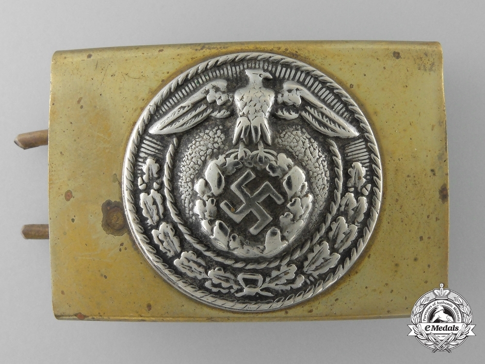 Hj non officer pre 1933 belt buckle brass silver nickel obverse