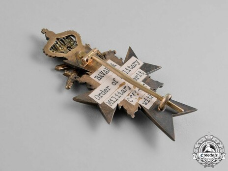 Order of Military Merit, Military Division, Officer Cross (in silver gilt) Reverse