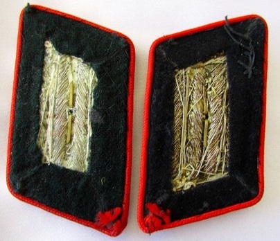 NSDAP Hauptamtsleiter Type III Gau Level Collar Tabs (retired version) Reverse