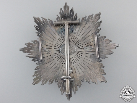 2nd Class Breast Star (white distinction pension) (with Royal Crown) Reverse