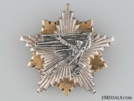 Commemorative Medal of the Partisans of 1941, Type II (pinback) Obverse