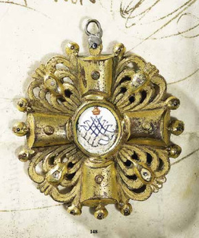 Order of St. Anne, Type I, I Class Badge (in bronze gilt, c. 1760) Reverse