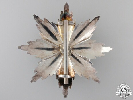 Order of St. Olav, Grand Cross Breast Star, Military Division (stamped "J. TOSTRUP") Reverse