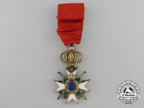 Order of the White Falcon, Type II, Military Division, I Class Knight Reverse