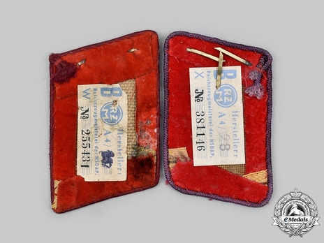 NSDAP Oberhelfer Type IV Gau Level Collar Tabs Reverse