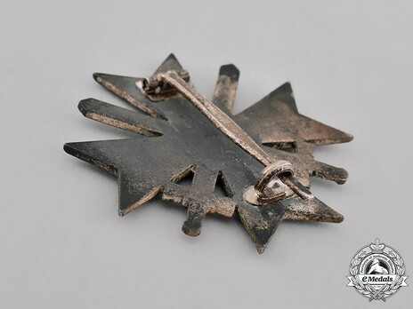 War Merit Cross I Class with Swords, by C. F. Zimmermann (zinc) Reverse