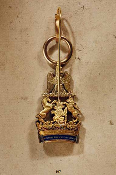 Order of the Crown of Westphalia, I Class Knight (with diamonds) Reverse
