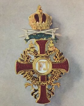 Order of Franz Joseph, Type II, Military Division, Officer (with enamelled pendilia and silver swords)