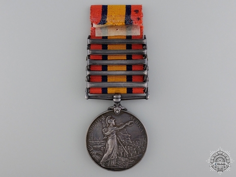 Silver Medal  (minted without date, with 5 clasps) Reverse