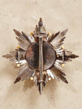 Dukely Order of Henry the Lion, Grand Cross Breast Star (with diamonds) Reverse
