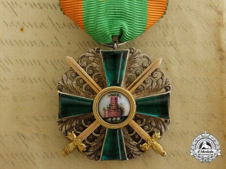 II Class Knight with Swords (in silver gilt) Obverse