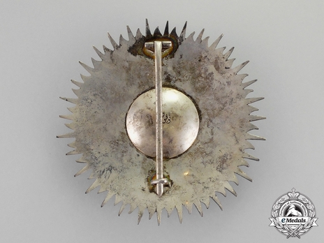 Order of the Supreme Sun (Nishan-i-Almar), Type II, I Class Breast Star Reverse