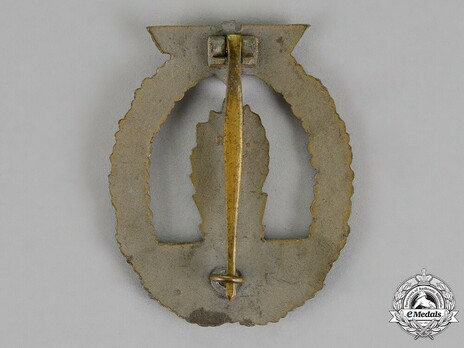 Minesweeper War Badge, by R. Karneth (in zinc) Reverse