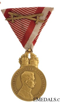 Bronze Medal (with Karl I and swords) Obverse