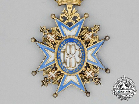 Order of Saint Sava, Type III, I Class Reverse
