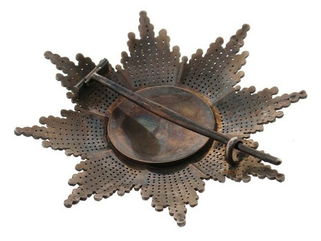  The Order of the Star of Romania, Type I, Civil Division, Grand Officer's Breast Star Reverse