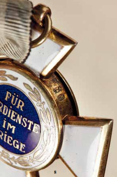 Medical Military Order, I Class Cross (in silver gilt) Reverse