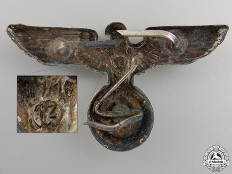NSDAP Cap Eagle Insignia M36 (left-facing version) Reverse