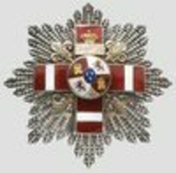 2nd Class Breast Star (red distinction pension)  (with Fleur de Lys and Royal Crown) Obverse