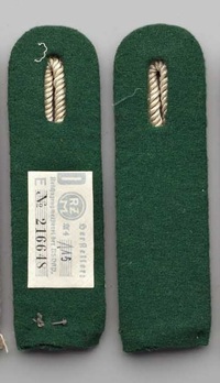 SA Hauptsturmführer - Sturmführer Type III Shoulder Boards (Mountain SA version) Reverse