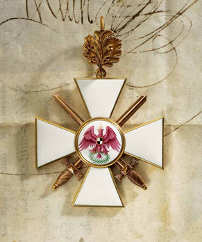Order of the Red Eagle, Type IV, Military Division, I Class Cross (with oak leaves) Obverse