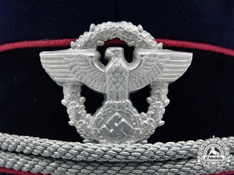 Firefighters Officer Blue Visor Cap Eagle Detail