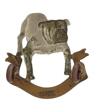 Manitoba Mounted Rifles Officers Collar Badge Reverse