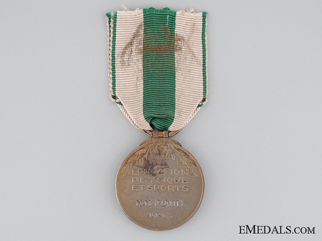 Silver Medal (stamped "G. CONTAUX") Reverse