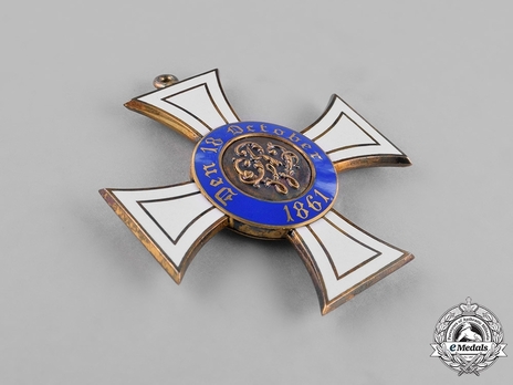 Order of the Crown, Civil Division, Type II, I Class Cross (in gold) Reverse