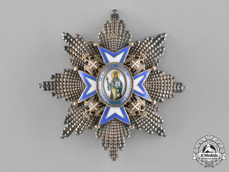 Order of Saint Sava, Type III, I Class Breast Star Obverse