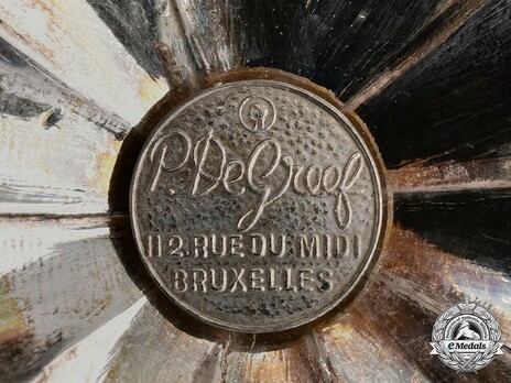 P DeGreef Cartouche on a Belgium Order of Leopold II, Grand Cross Breast Star, c.1930