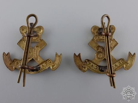 Canadian Scottish Regiment Other Ranks Collar Badge Reverse