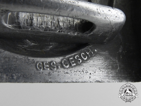 German Red Cross 2nd Pattern Enlisted Ranks Belt Buckle Stamp Detail