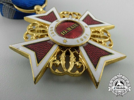 Order of the Romanian Crown, Type I, Civil Division, Officer's Cross Reverse