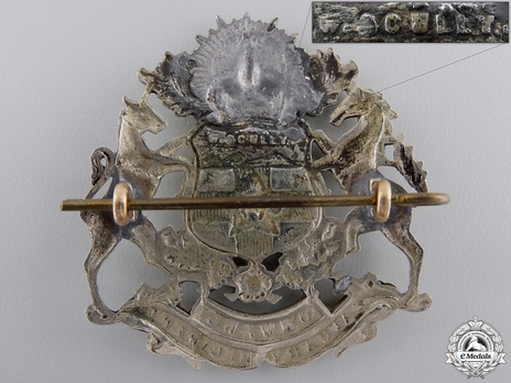 Calgary Regiment Officers Cap Badge Reverse