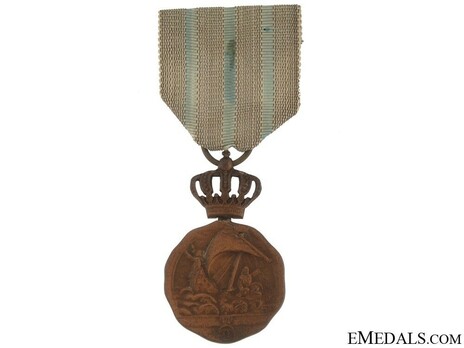 Medal of Maritime Virtue, Type I, Civil Division, III Class (with crown) Obverse